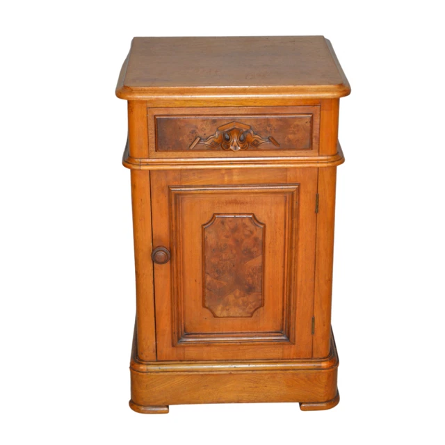Antique Nightstand, Victorian Walnut Half Commode #21531