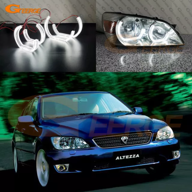 For Toyota Altezza Ultra Bright Crystal DTM Style Led Angel Eyes Kit Halo Rings