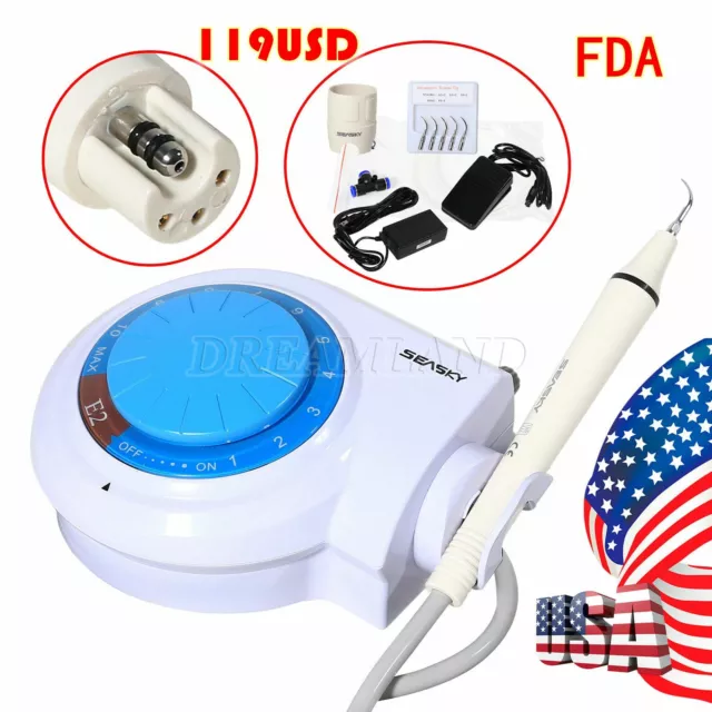 SEASKY Dental Ultrasonic Piezo Scaler w/ Handpiece 5*Tips fit EMS fit Cavitron E