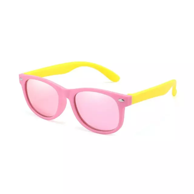 Cool Chic Flexible Polarized Kids Sunglasses for Girls and Boys Pink Yellow C...