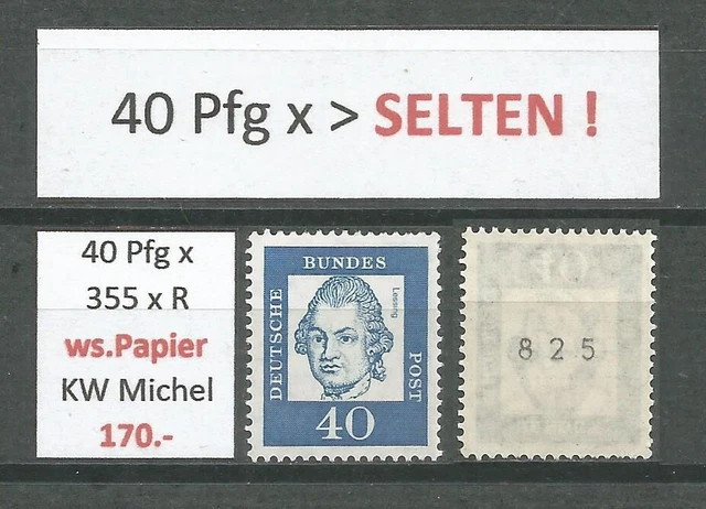 RM 40 Pfg Bedeutende Deutsche MiNr.355 x R postfrisch   SELTEN !