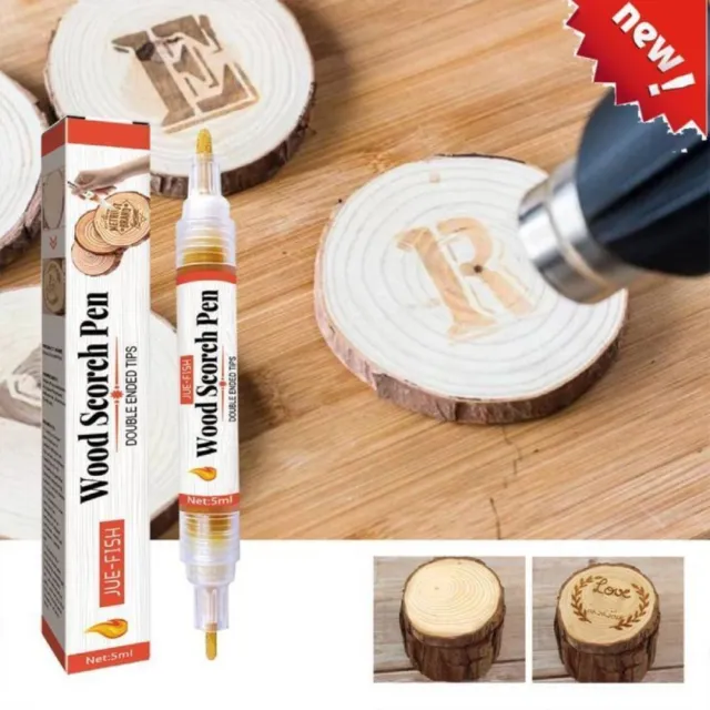 3PCS New Useful Wood-burning Pen Scorch Marker DIY Safe Chemical