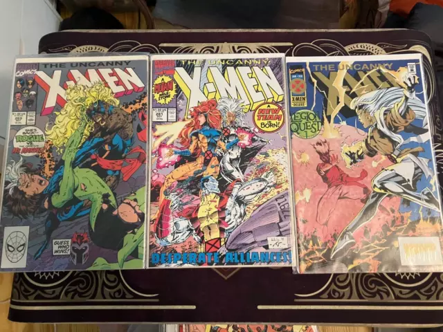Uncanny X-Men #269 281 320 GOLD LOT Marvel Comics Collection FN-VF 1990s SET