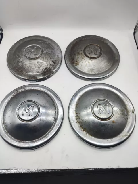 Morris Minor Chrome Plated Hub Wheel Caps X 4