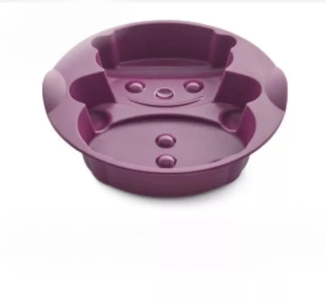 Tupperware Snowman Silicone Baking Form Pan New Purple