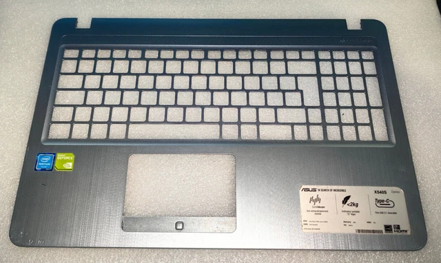 Palmrest + Clavier Pour Asus R556LN - Référence 13N0-R8A0601, Occasion Fonctionnel, Couleur Grise