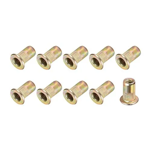 Rivet Nuts m4 100pcs Carbon Steel Knurled Threaded Insert Nuts For Furniture M
