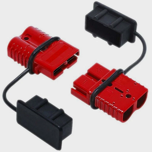 New Grey SMH 2P 50A 600V Power Connector Battery Plug With 15 CM 10 AWG Cable For APC Inverter Power, Forklift Electrocar