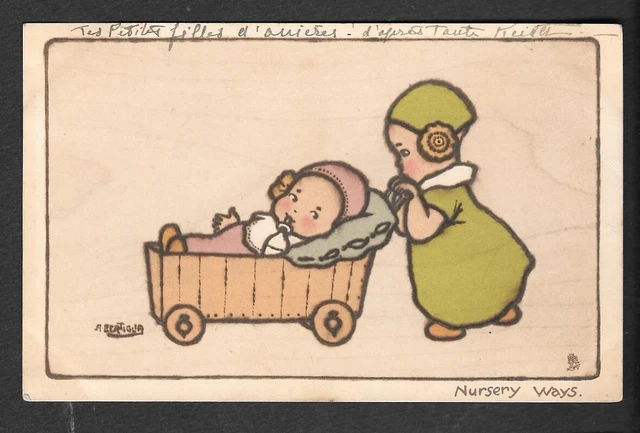 RARA CARTOLINA BAMBINI TUCK'S FIRMATA BERTIGLIA serie 3553