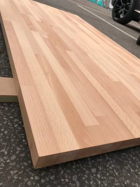 Worktop and Tabletop Solidwood Beech Oiled Ready to Install 27mm thick 2