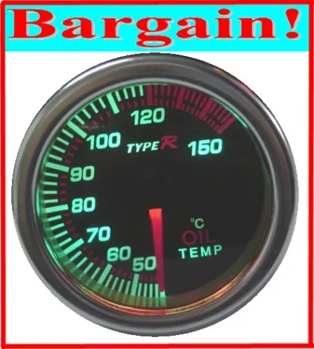 Car Vehicle 2" 52Mm Led Oil Temperature Temp Gauge Meter Multi Color Au Stock