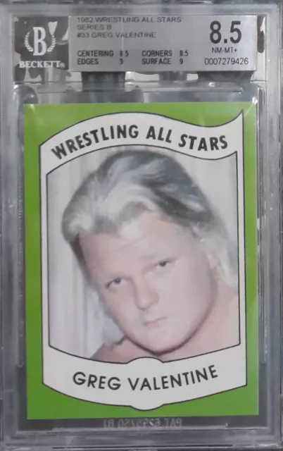1982 Wrestling All Stars Greg "The Hammer" Valentine BGS 8.5 NWA WWF WWE HOF #33