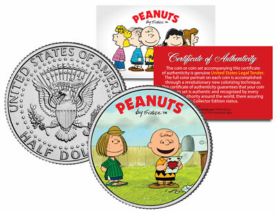 1oz Peanuts Charlie Brown Snoopy Valentines .999 colourised SILVER TEP #11 