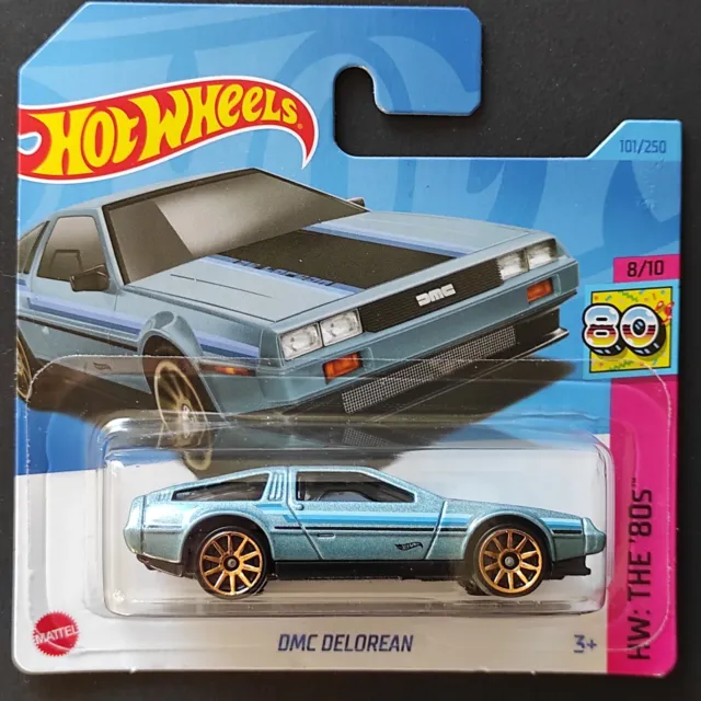 2023 Hot Wheels 101/250 DMC DELOREAN (BLUE) Short Card HW: THE '80S 8/10