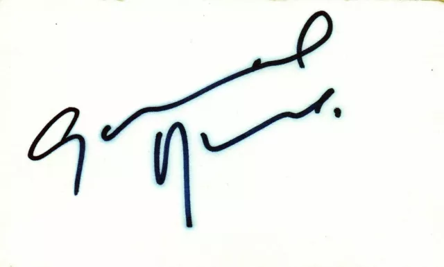 Gabriel Byrne Actor Signed 3x5 Index Card with JSA COA