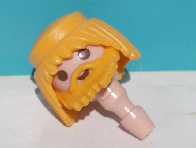 Lot De 3 Têtes De Figurine Playmobil Femme - Cheveux Blonds Colette - Pièces Détachées