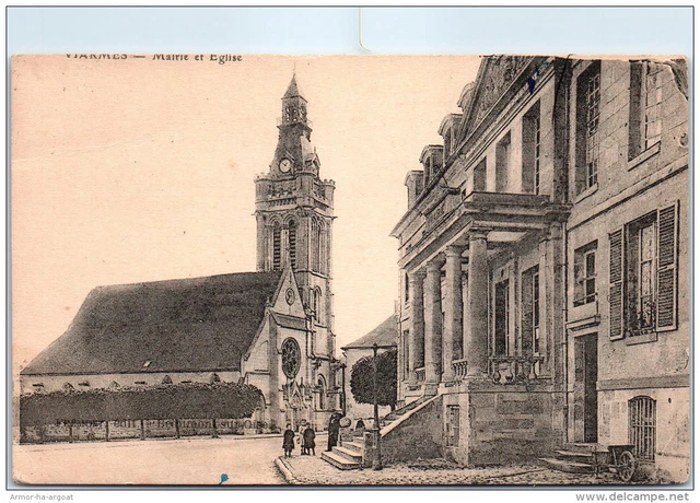95 VIARMES - mairie et eglise.