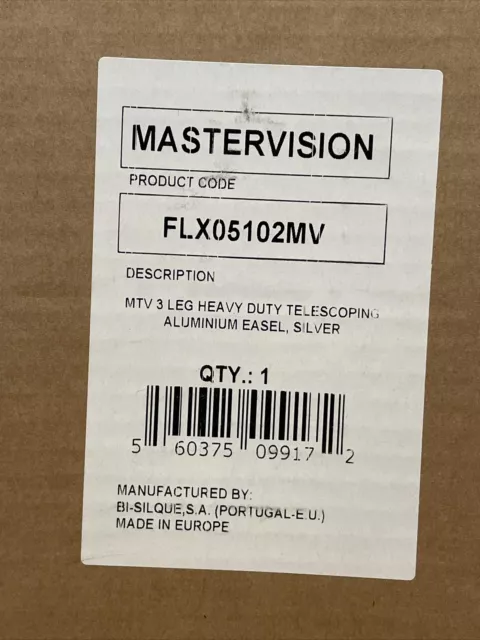 New*MasterVision 3-Leg Heavy Duty Telescoping Display Easel*37.5-69"*FLX05102MV