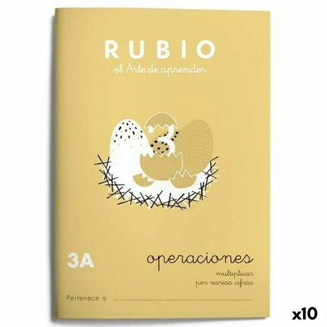 Mathematik-Heft Rubio Nº 3A A5 Spanisch 20 Bettlaken [10 Stück]