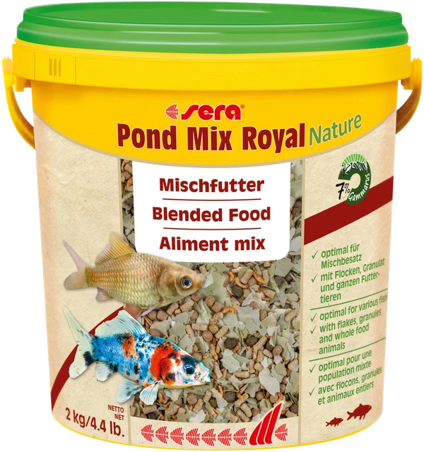 Sera Estanque Mix Royal 10 Cubo de Litros Comida Perlets Alimento Peces Estanque