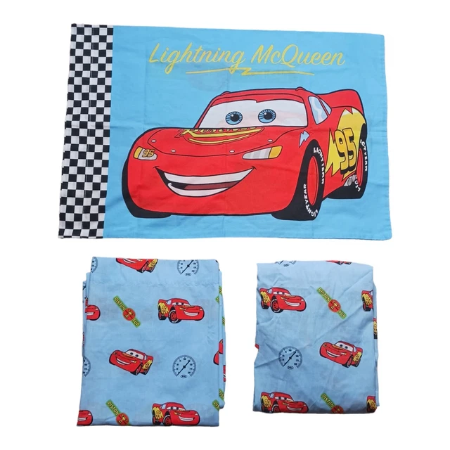 DISNEY PIXAR CARS Toddler/Crib Bed Set Flat Sheet Fitted Sheet