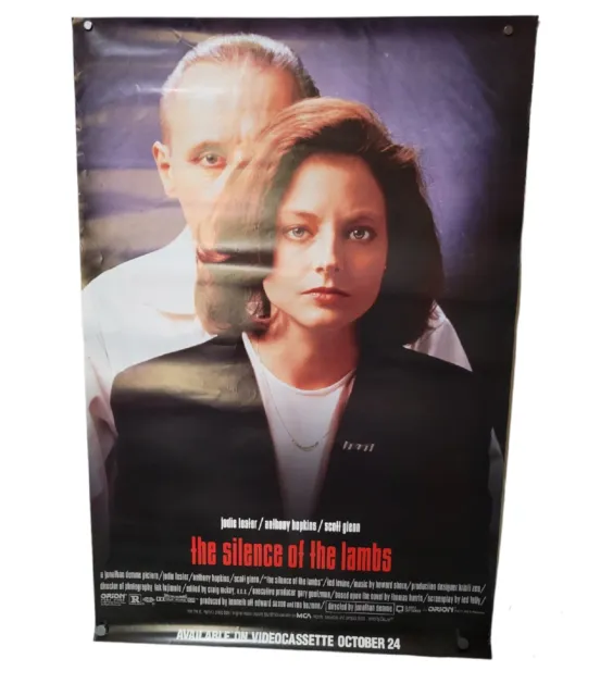 Silence of the Lambs 40x27 Double Sided Video Release Poster Hannibal Clarice
