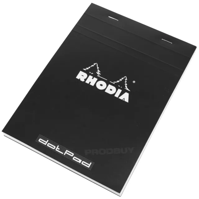 Set of 3 x Rhodia A5 Matrix Grid Dot Pads Black dotPad Drawing Sketch Pad Books