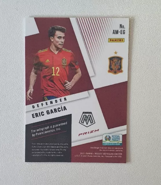 2021 Panini Mosaic UEFA Euro 2020 Eric Garcia Autograph Card 2