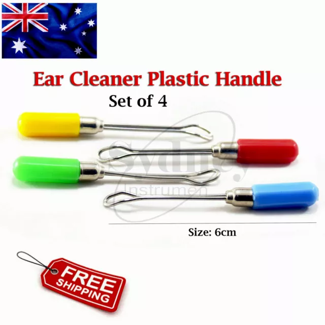 Medical Ear Cleaner Loop Ear Pick Wax Removal Curettes Plastic Handle