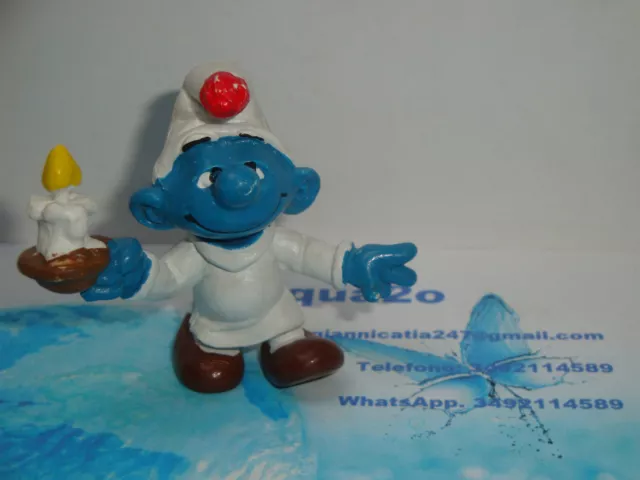 Puffi Puffo Candela 20060 Smurfs Candle 1A © Pejo 1979 W. Germany Schleich Ⓢ