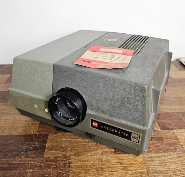 Vinrage GAF ANSCOMATIC 680 2x2 Slide Projector TESTED and WORKING