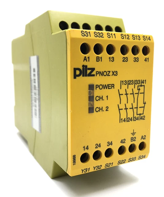 Pilz PNOZ X3 Relè di sicurezza 110vAC 24vDC 3n/o 1n/c 1s0 774314
