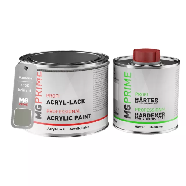 Pantone 415C Grey Peinture acrylique brillante Pot de 0,75 litre durcisseur