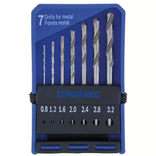 Dremel 628 Metal Drill Bit Set 7 Piece For Precision Wood Metals Plexiglass