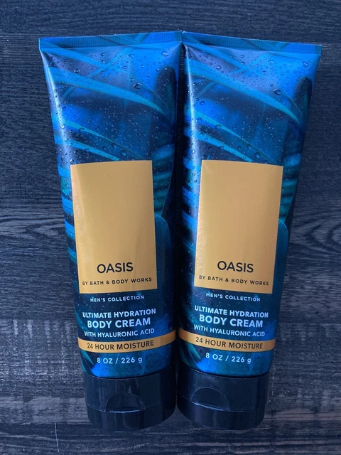 2-Pack Bath And Body Works Oasis Body Cream For Men 8.0 Fl Oz New