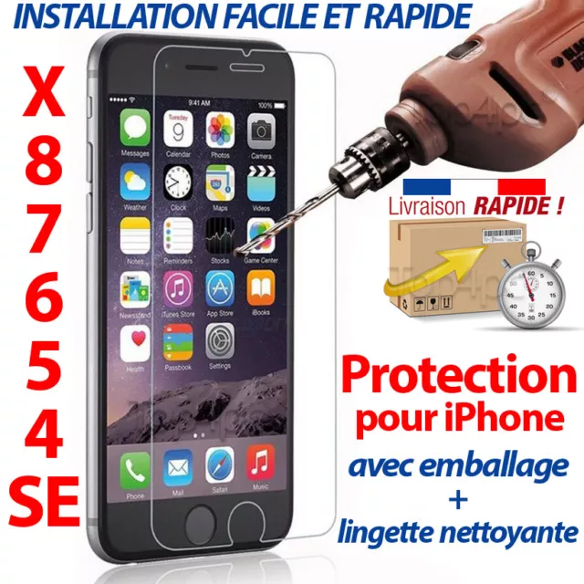 Vitre Protection Verre Trempé Film Protecteur Écran Pour Iphone 6S 7 8+ X 11 12