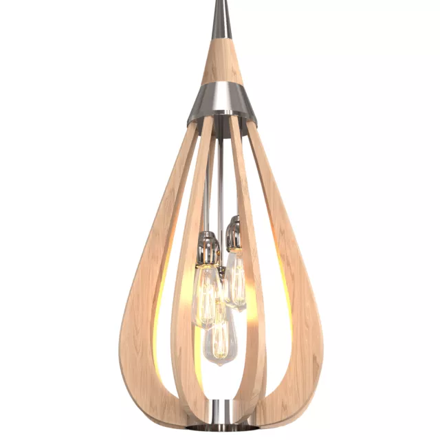 Bonito Pendant Light Vintage Solid Wooden Ceiling Lighting E27 Sandal Wood