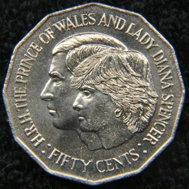 AUSTRALIA 50 Cents  ROYAL WEDDING 'Charles & Lady Diana. COIN