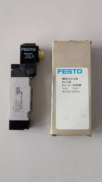 Festo MEH-5/2-1/8-P-L-S-B Solenoid Valve Magnetventil 173138