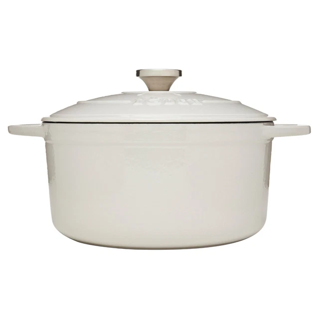 Lodge Enameled Cast Iron 5.5 Quart Dutch Oven, in Oyster White NEW