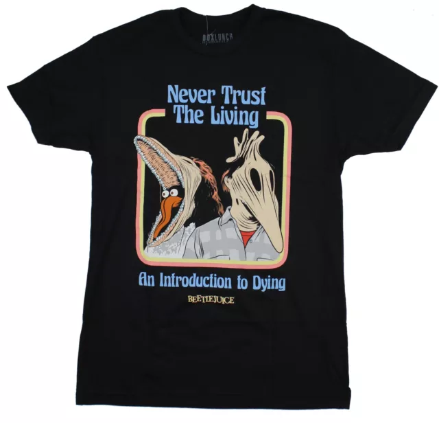 Beetlejuice Mens T-Shirt - Never Trust the Living Handbook For the Dead