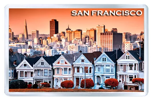 San Francisco California Sunset Fridge Magnet Souvenir Calamita Frigorifero