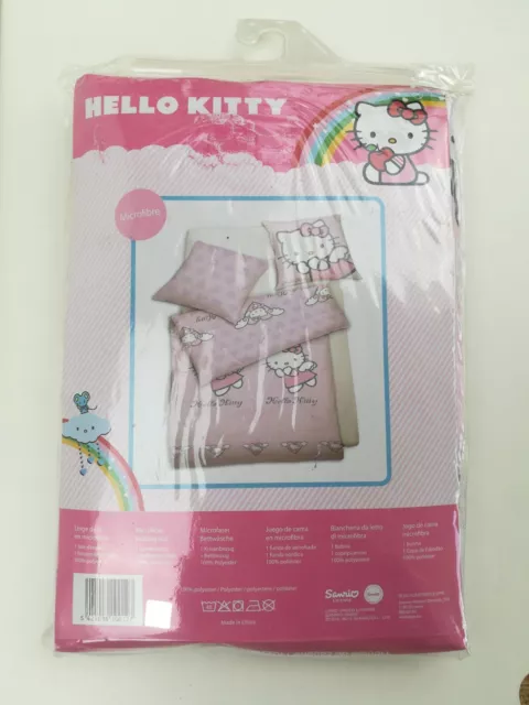 Hello kitty Linge de lit Housse de Couette Taie D'Oreiller parure 1 personne