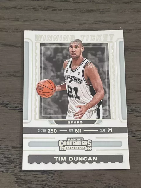 2019-20 Panini Contenders Winning Ticket Tim Duncan #23 San Antonio Spurs