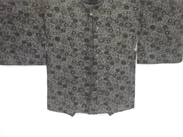 98705# Japanese Kimono / Antique Haori / Woven Flowers
