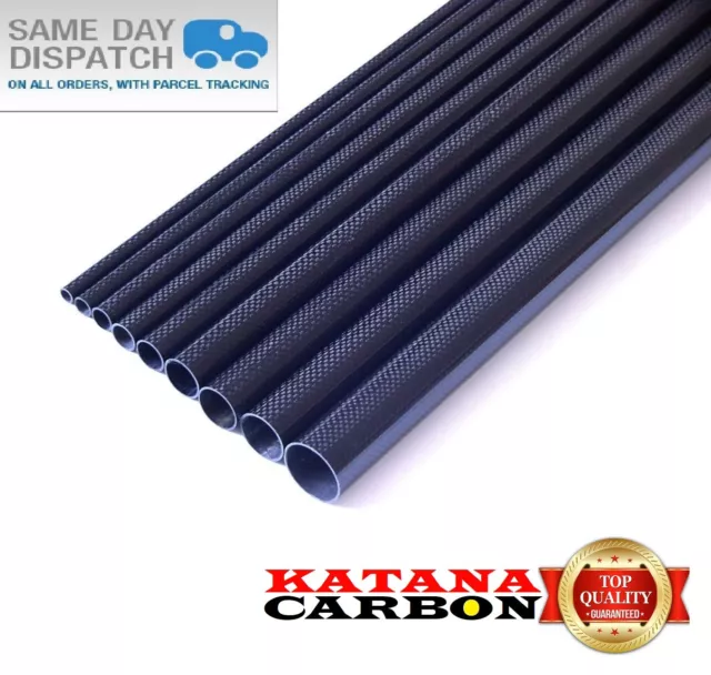 0.5mm wall 1 x OD 23mm x ID 22mm x 1000mm 1M 3k Carbon Fiber Tube Roll Wrapped