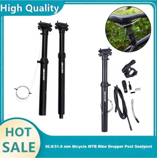 Bicycle MTB Bike Dropper Post Seatpost 30.9/31.6 mm Internal External Routing SU