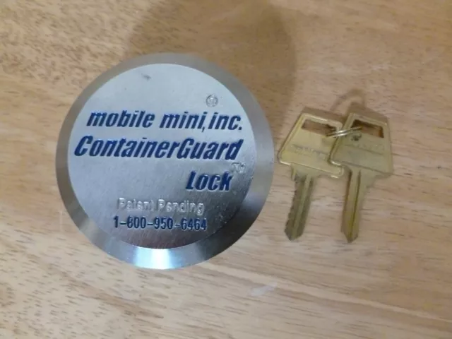 Mobile Mini Container Guard Hockey Puck Lock with 2 Keys.