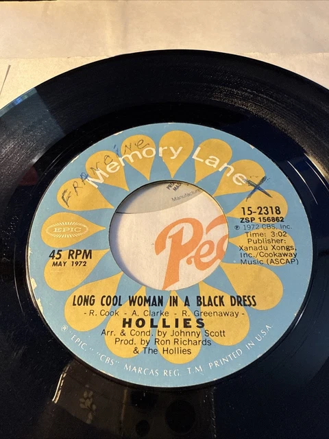 THE HOLLIES - Long Cool Woman In A Black Dress/Long Dark Road 45RPM 7" SINGLE EUR 5,20 - PicClick ES THE HOLLIES - Long Cool Woman In A Black Dress/Long Dark Road 45RPM 7" SINGLE EUR 5,20 - PicClick ES