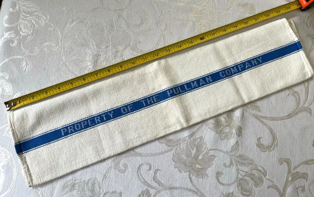Vintage 1935 PROPERTY OF THE PULLMAN COMPANY Hand/Tea Towel Railroad 16 X 23.5